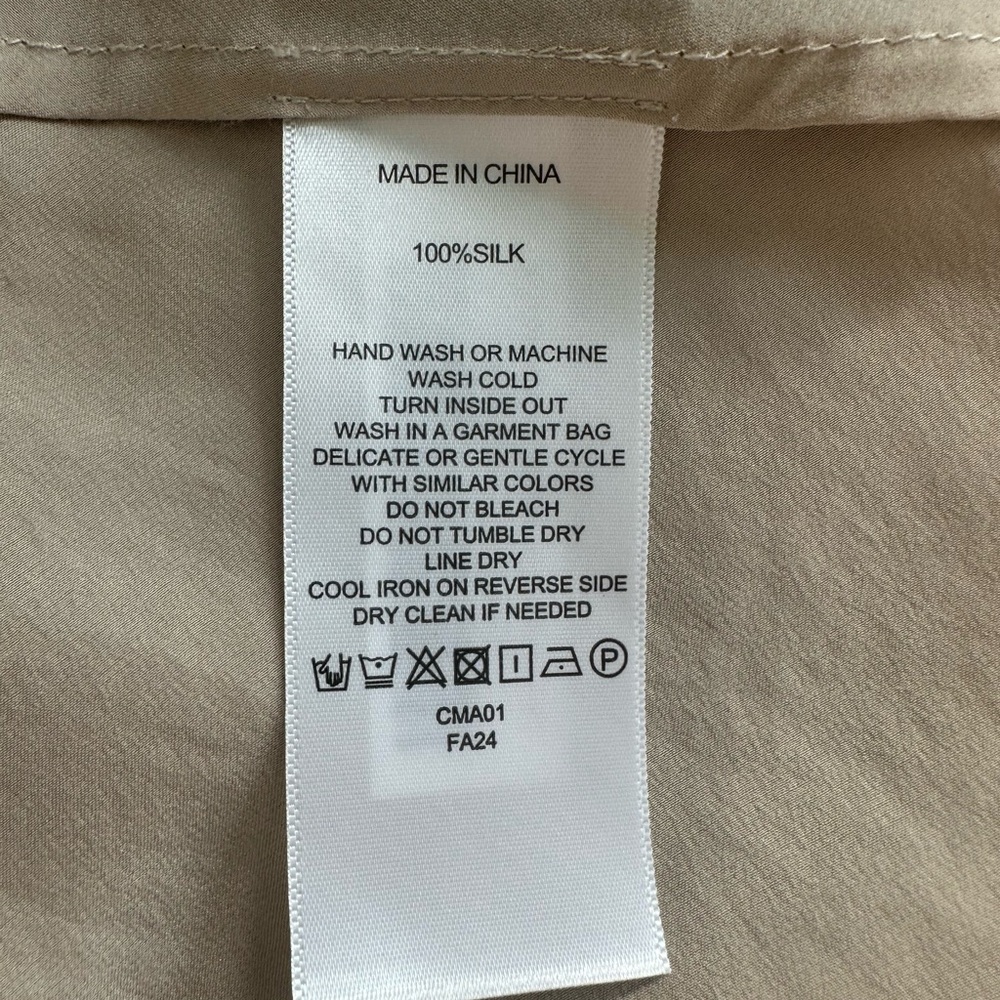 Quince Cream Satin Midi Skirt - Picture 5 of 5